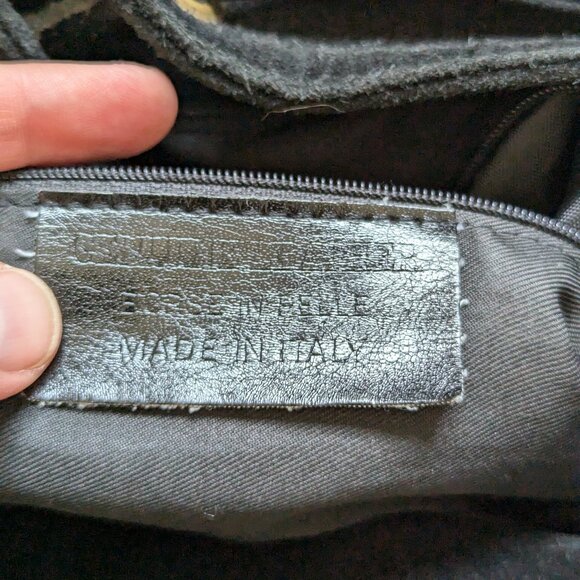 Black suede backpack made in Italy - Picture 8 of 8